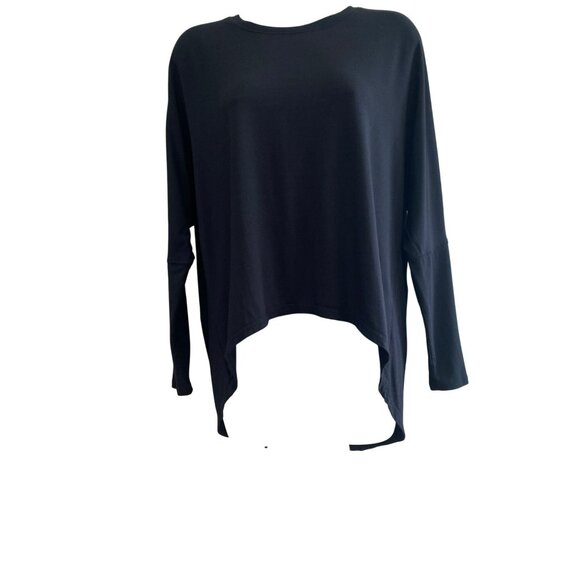 New Matilda Jane Womens Black Hi-Low Back-Slit Long-Sleeve Top S - Picture 6 of 11